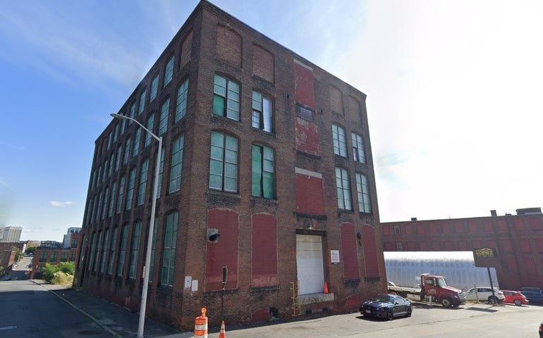 Four story brick building
