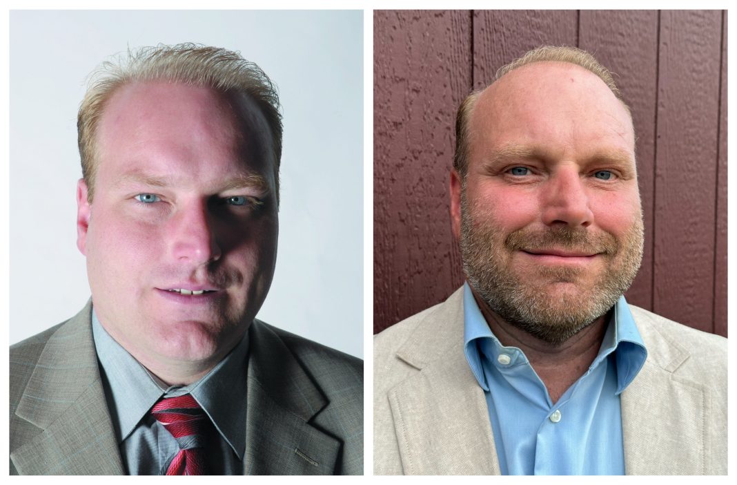 A side-by-side collage of photos of the same man, taken 18 years apart.