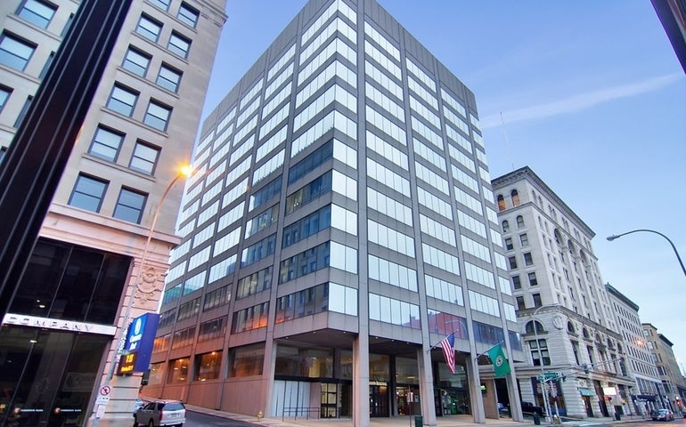 A large office building