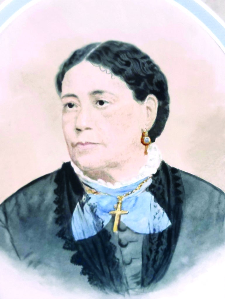 A portrait painting of a woman