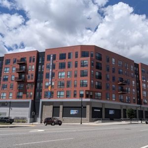 A six-story building