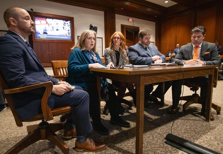 A group of people at a table
