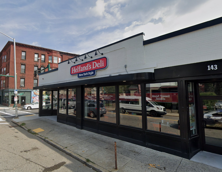 A restaurant storefront