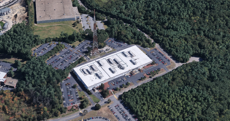Satellite image of an office building