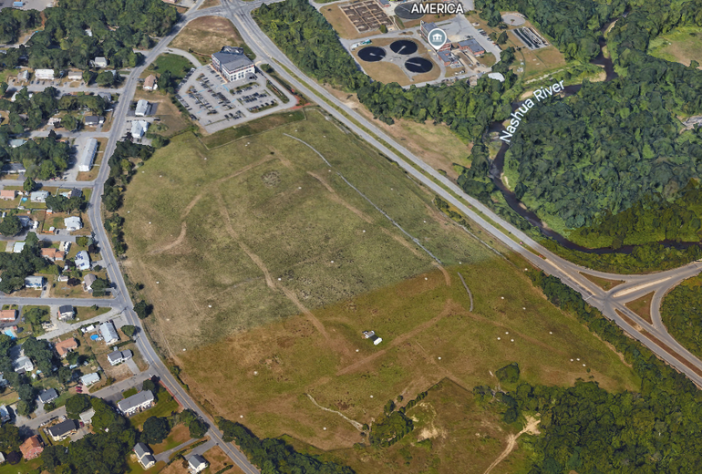 Satellite image of a vacant lot