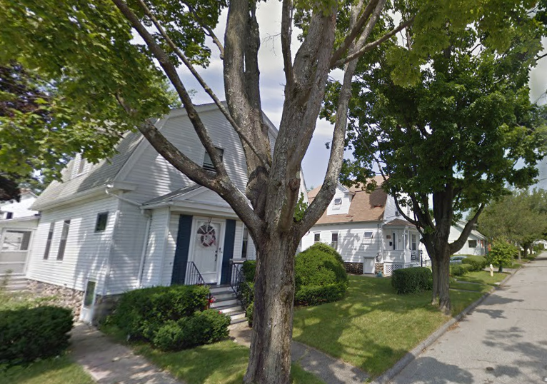 A row of single-family homes