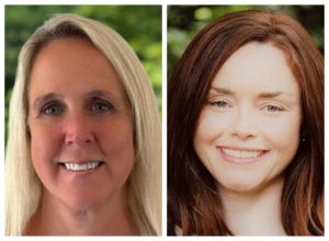 Side by side headshots of two women