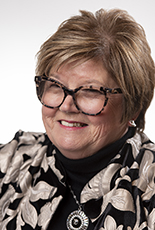 A woman with glasses